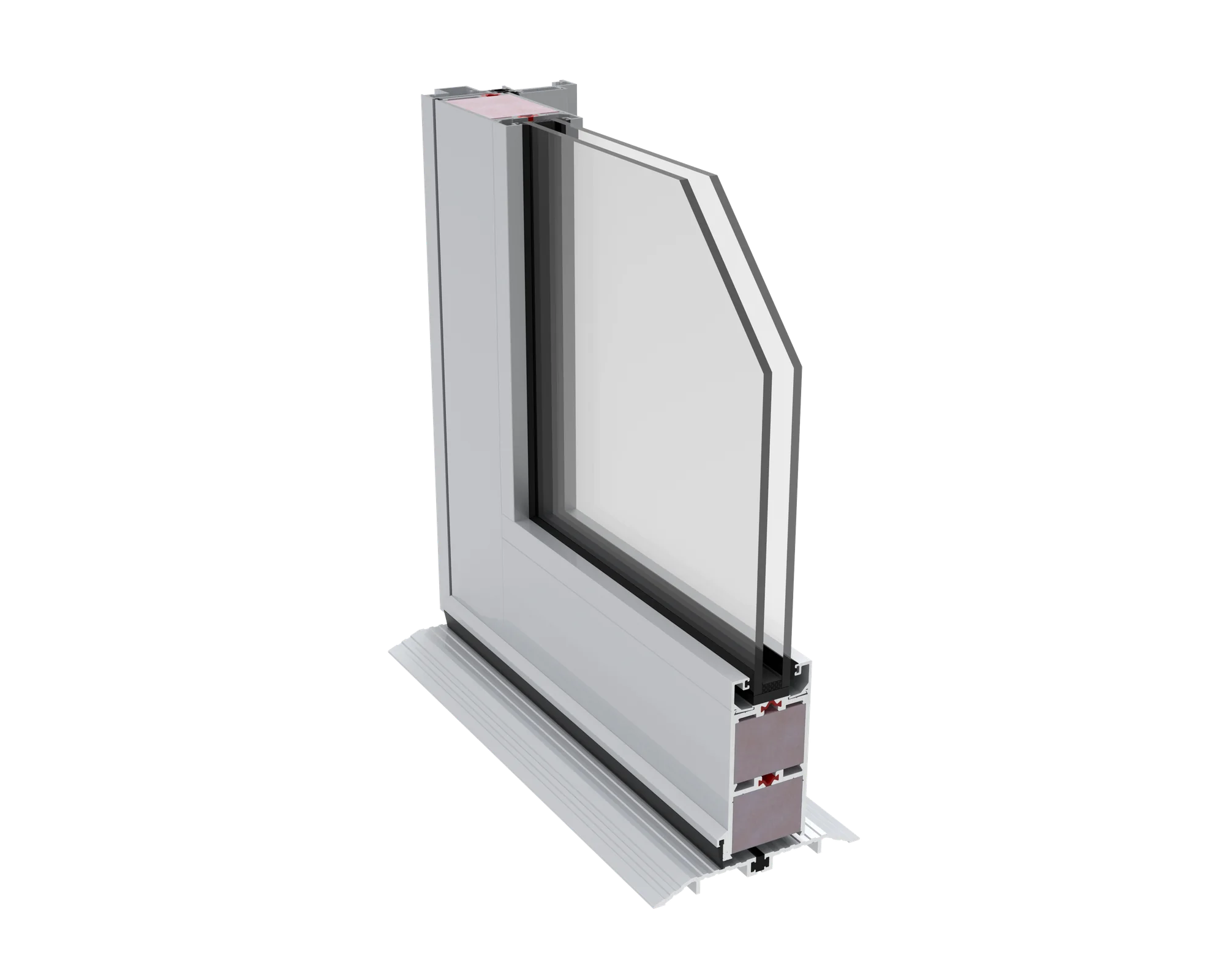 3D rendering of the Acro 400T thermal aluminum door system
